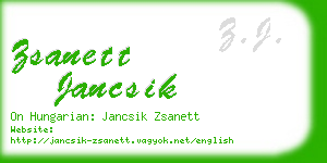 zsanett jancsik business card